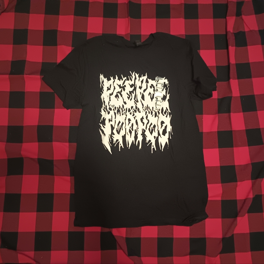 Novelty metal logo "peepee poopoo" tee
